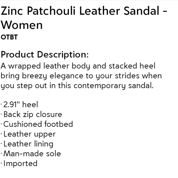 Leather sandal Otbt brand size 6.5 - Picture 2 of 2